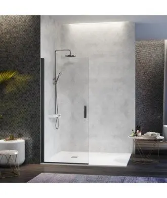 Paroid de douhe noir à un battant sans fermeture Nardi Kassandra en Melonbath | Écrans de salle de bains | Offres