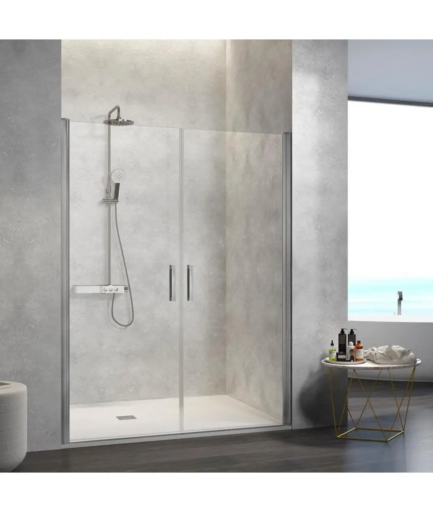 Paroi de douche deux portes pivotantes Nardi Kassandra en Melonbath | Écrans de salle de bains | Offres