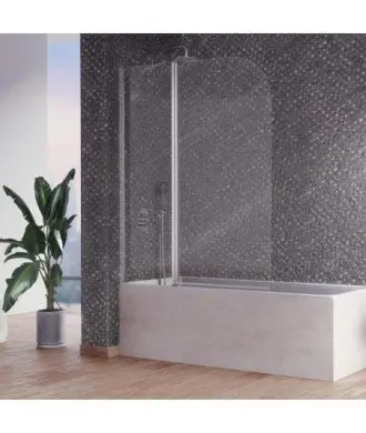 Pare-baignoire fixe et pivotant Rita Kassandra en Melonbath | Écrans de salle de bains | Offres