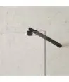 Paroi de douche fixe plus porte pivoante noir Polaris | nouveauté