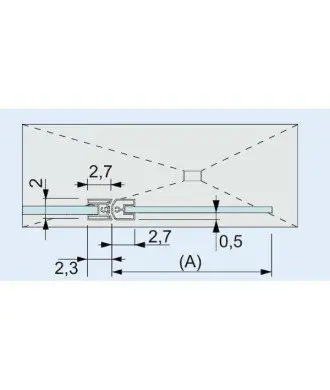 Paroi de douche fixe plus porte pivoante noir Polaris | nouveauté