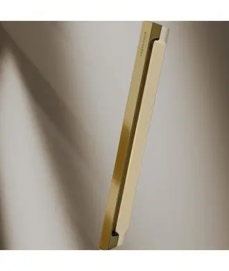 Paravent coulissant rectangulaire plus côté fixe Delta | or brossé