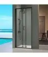 Paroi de douche noir mat pliante Prisma | offre avec livraison gratuite