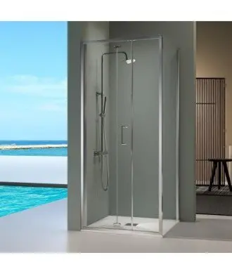 Paroi de douche rectangulaire pliante Prisma Kassandra en Melonbath | Écrans de salle de bains | Offres