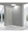 Paroi de douche or brossé fixe et pivotante Tutti