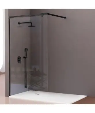 Paroi de douche noir fixe Salomon 90 Kassandra en Melonbath | Écrans de salle de bains | Offres