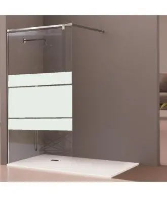 Paroi de salle de bain fixe noire Fresh Salomón | barre à 90 degrés