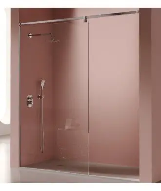 Paroi de douche fixe Salomon Fresh | Barre parallèle en acier inoxydable brossé