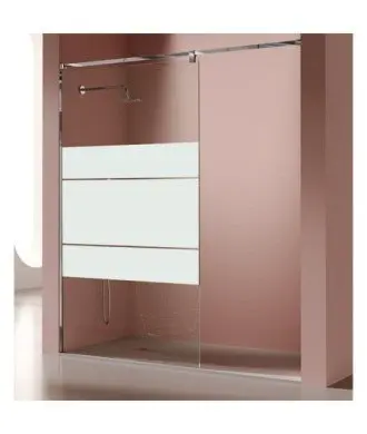 Paroi de douche fixe Salomon Fresh | Barre parallèle en acier inoxydable brossé