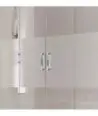 Paroi de douche en or brossé avec 2 panneaux fixes + 2 portes coulissantes Glasé