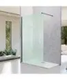 Paroi de douche fixe noire en verre maté Fresh