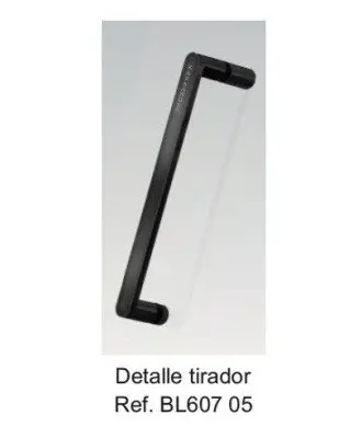 Paroi de douche angulaire noire avec 2 fixes et 2 portes coulissantes Bella