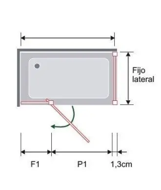Paravent rectangulaire noir pivotant avec côté fixe Pivot