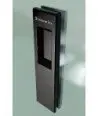 Paroi de douche angulaire noire coulissante Siena