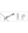 Paroi de douche fixe et coulissante sans profil Moka