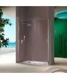 Paroi de douche fixe et coulissante sans profil Moka