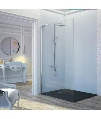 Paroi de douche fixe avec support Fresh Kassandra en Melonbath | Écrans de salle de bains | Offres