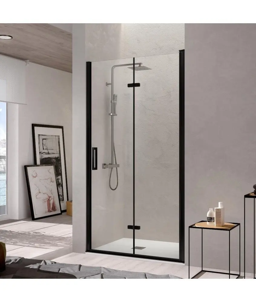 Paroi de douche pliante noire avec charnières Nardi Paroi de douche pliante noire avec charnières Nardi Kassandra en Melonbath | Écrans de salle de bains | Offres