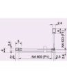 Paroi de douche rectangulaire pivotante or brossé Nardi