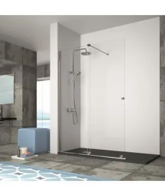 Paroi de douche, une fixe et une coulissante dans l'air Volare