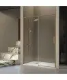Paroi de douche bronze brossé avec fixe et coulissante