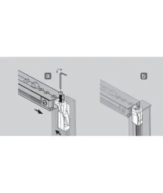 Paroi de douche fixe et coulissante en gun metal Delta | DE102 34