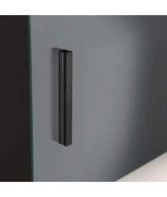 Paroi de douche noire avec porte battante Hada plus