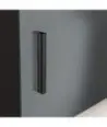 Paroi de douche noire avec porte battante Hada plus