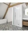 Paroi de douche noire avec porte battante Hada plus