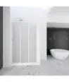 Paroi de douche 3 coulissante en acrylique blanc Demi