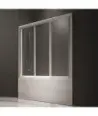 Paroi de baignoire en acrylique Baco avec 3 portes coulissantes