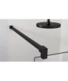Paroi de douche fixe noir mat Fado