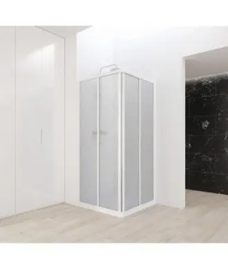 Paroi de douche d'angle coulissante en acrylique Aurum