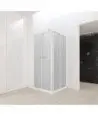 Paroi de douche d'angle coulissante en acrylique Aurum