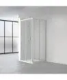 Paroi de douche d'angle coulissante blanc brillant Aurum