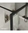 Paroi de douche périphérique fixe noire nordique