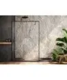 Paroi de douche périphérique fixe noire nordique