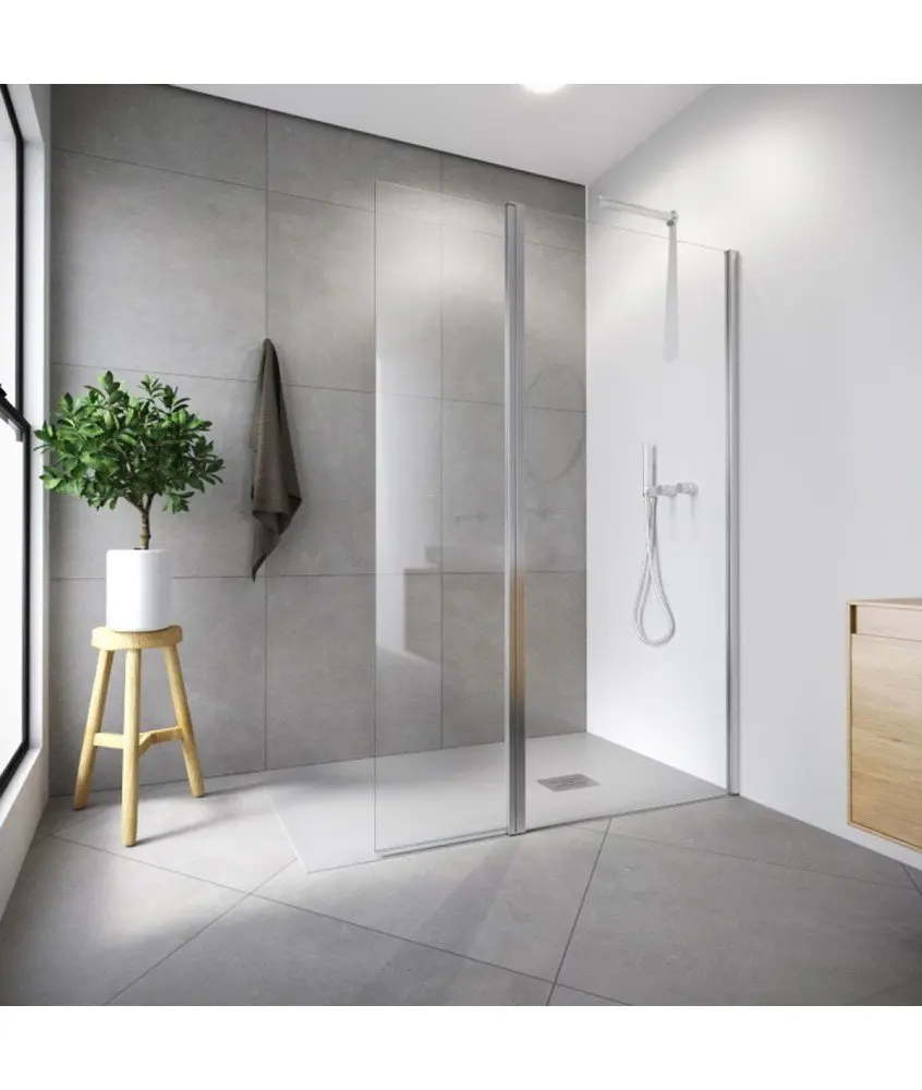 Paroi de douche fixe et rabattable Hada plus Profiltek en Melonbath | Écrans de salle de bains | Offres