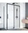 Paroi de douche coulissante rectangulaire Salma en noir