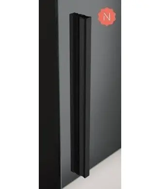 Paroi de douche d'angle coulissante noire Salma