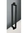 Paroi de douche noire avec façade fixe et coulissante Hit