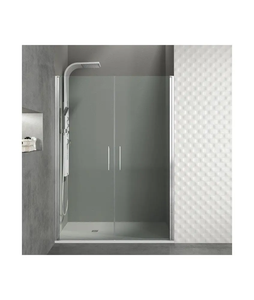 Paroi de douche avec 2 portes battantes ouvertes GME en Melonbath | Écrans de salle de bains | Offres
