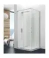 Paroi de douche angulaire Prestige avec 2 panneaux fixes et 2 panneaux coulissants