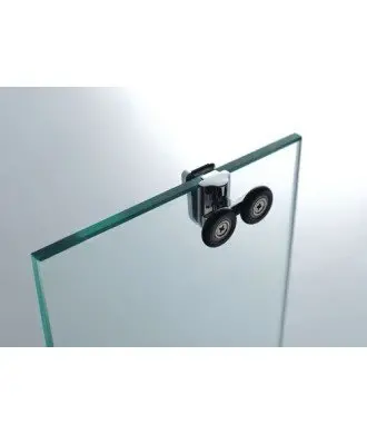 Paroi de douche angulaire Prestige avec 2 panneaux fixes et 2 panneaux coulissants