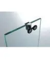 Paroi de douche angulaire Prestige avec 2 panneaux fixes et 2 panneaux coulissants