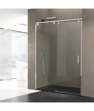 Paroi de douche avant en acier 1 fixe et 1 coulissant Futura GME en Melonbath | Écrans de salle de bains | Offres