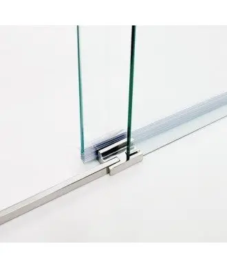 Paroi de douche angulaire en acier avec 2 fixes et 2 coulissantes Futura