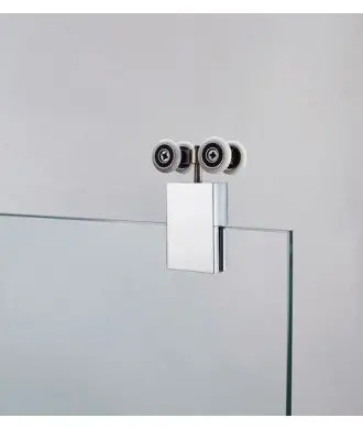 Paroi de douche angulaire en acier avec 2 fixes et 2 coulissantes Futura