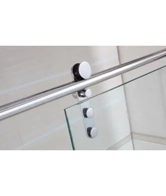 Paroi de douche avant en acier 1 fixe et 1 coulissant Moving