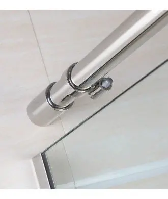 Paroi de douche avant en acier 1 fixe et 1 coulissant Moving